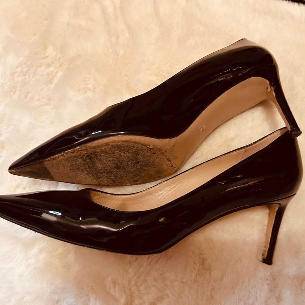 Stuart Weitzman patent leather black pointed heels Size 9.5 - Picture 12 of 15